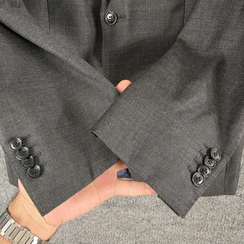 Suitsupply Blazer Men 34L Napoli Gray Wool Vitale Barberis Canonico Sport Coat